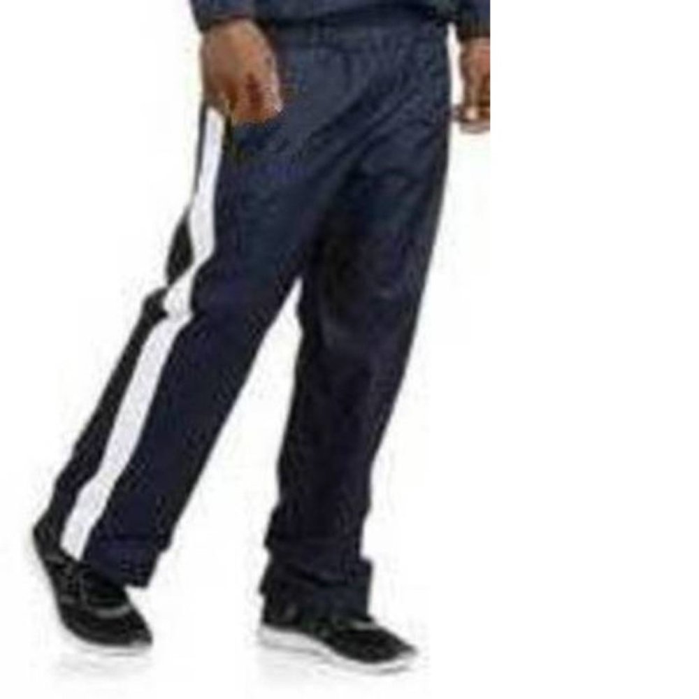 Mens Track Pants Large Climate Concepts Blue & White Mesh Lined Inner Tie Pkts